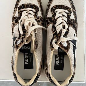 Women’s cheetah print golden goose sneakers- size 40